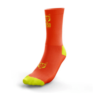 CALCETINES MULTISPORT MEDIUM CUT FLOOOW FLUO ORANGE AND FLUO YELLOW