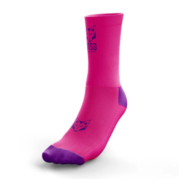 CALCETINES MULTISPORT MEDIUM CUT FLOOOW FLUO PINK AND VIOLET
