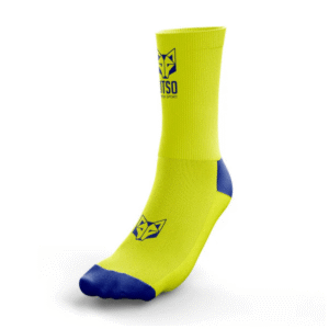 CALCETINES MULTISPORT MEDIUM CUT FLOOOW YELLOW AND ELECTRIC BLUE