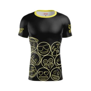 CAMISETA MANGA CORTA HOMBRE EMOJI NEON FACES