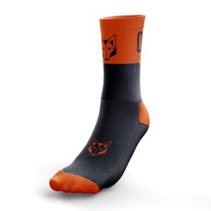Calcetines Multisport Medium Cut - Black & Fluo Orange